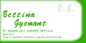 bettina gyemant business card