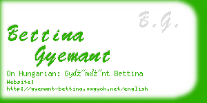 bettina gyemant business card